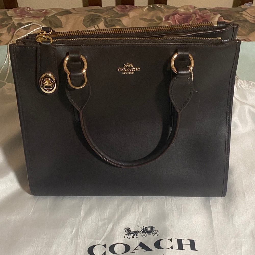 Dark Brown Coach Crosby Carryall